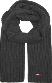Tommy Jeans basic flag rib huivi harmaa