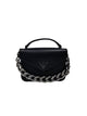 guess retour mini musta olkalaukku ketjulla