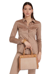 latey luxury satchel guess naisten laukku konjakinruskea caramel vaalea