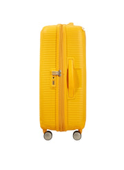 keltainen matkalaukku americantourister soundbox goldenyellow