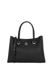 musta tommy hilfiger emblem satchel