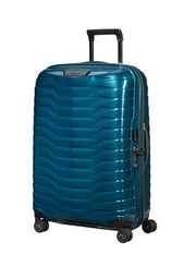 sininen petrolblue pieni matkalaukku samsonite proxis