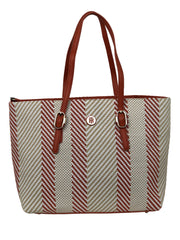 tommy hilfiger buckle tote woven