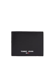 tommy jeans essential miesten musta lompakko sustainable leather